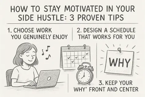 How to Stay Motivated in Your Side Hustle: 3 Proven Tips