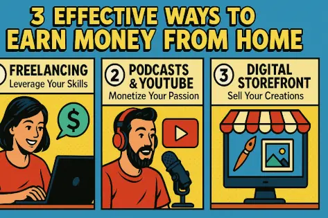 3 Effective Ways to Earn Money From Home!